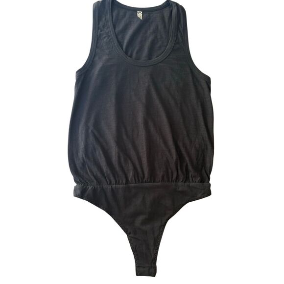 NEW Free People Tee Off Tank Top Bodysuit size S Black Intimately - Picture 4 of 10